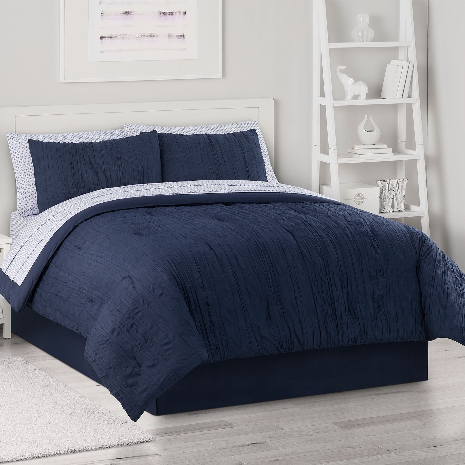 blue queen size bedding