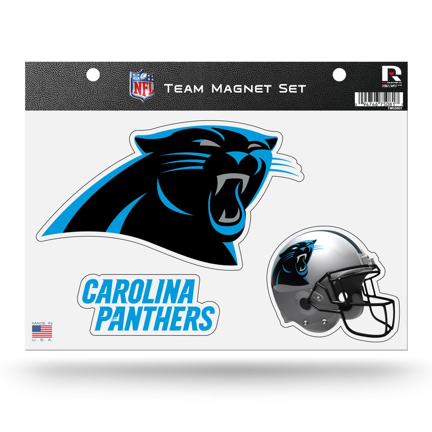 Carolina Panthers Mega 6 x 6 Oval Full Color Magnet