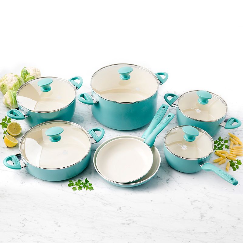 UPC 885837013139 product image for GreenPan Rio 12-pc. Ceramic Nonstick Cookware Set, Turquoise/Blue | upcitemdb.com