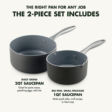 GreenPan Lima 2-pc. Ceramic Nonstick Saucepan Set