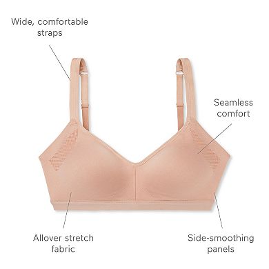 Warners Easy Does It® Underarm-Smoothing with Seamless Stretch Wireless Lightly Lined Comfort Bra RM3911A