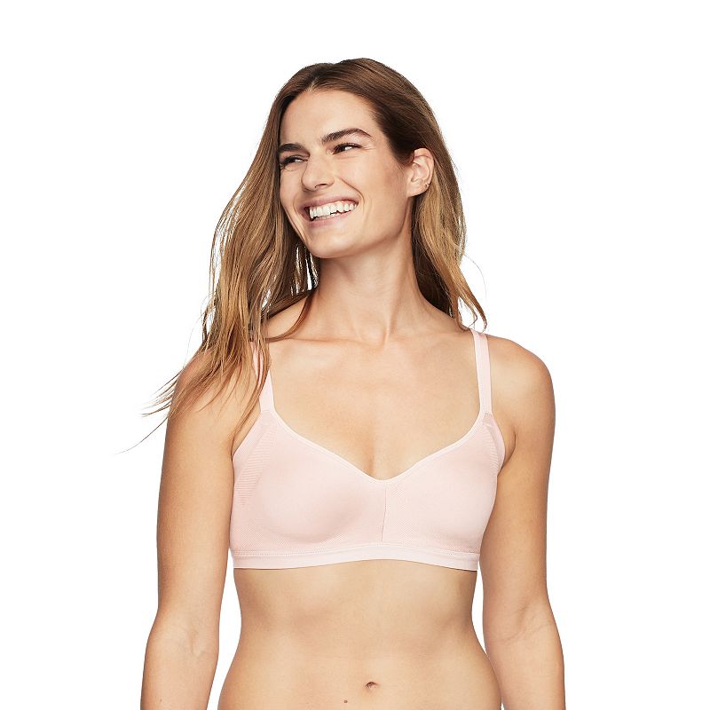 Warners Easy Does It® Underarm-Smoothing with Seamless Stretch Wireless Lightly Lined Comfort Bra RM3911A, Women's, Size: Small, Rosewater