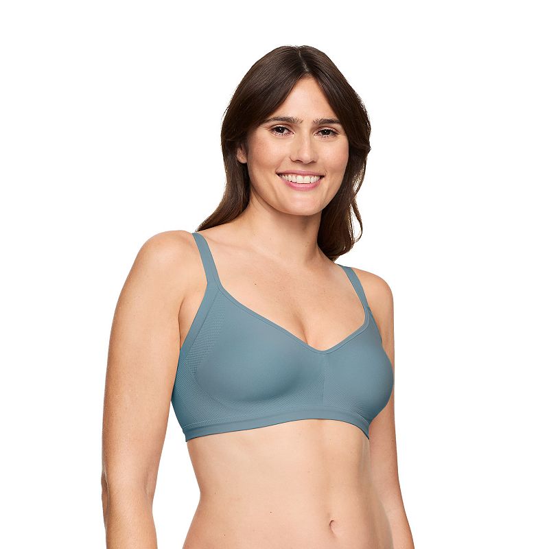 Warners Easy Does It® Underarm-Smoothing with Seamless Stretch Wireless Lightly Lined Comfort Bra RM3911A, Women's, Size: XS, Grey