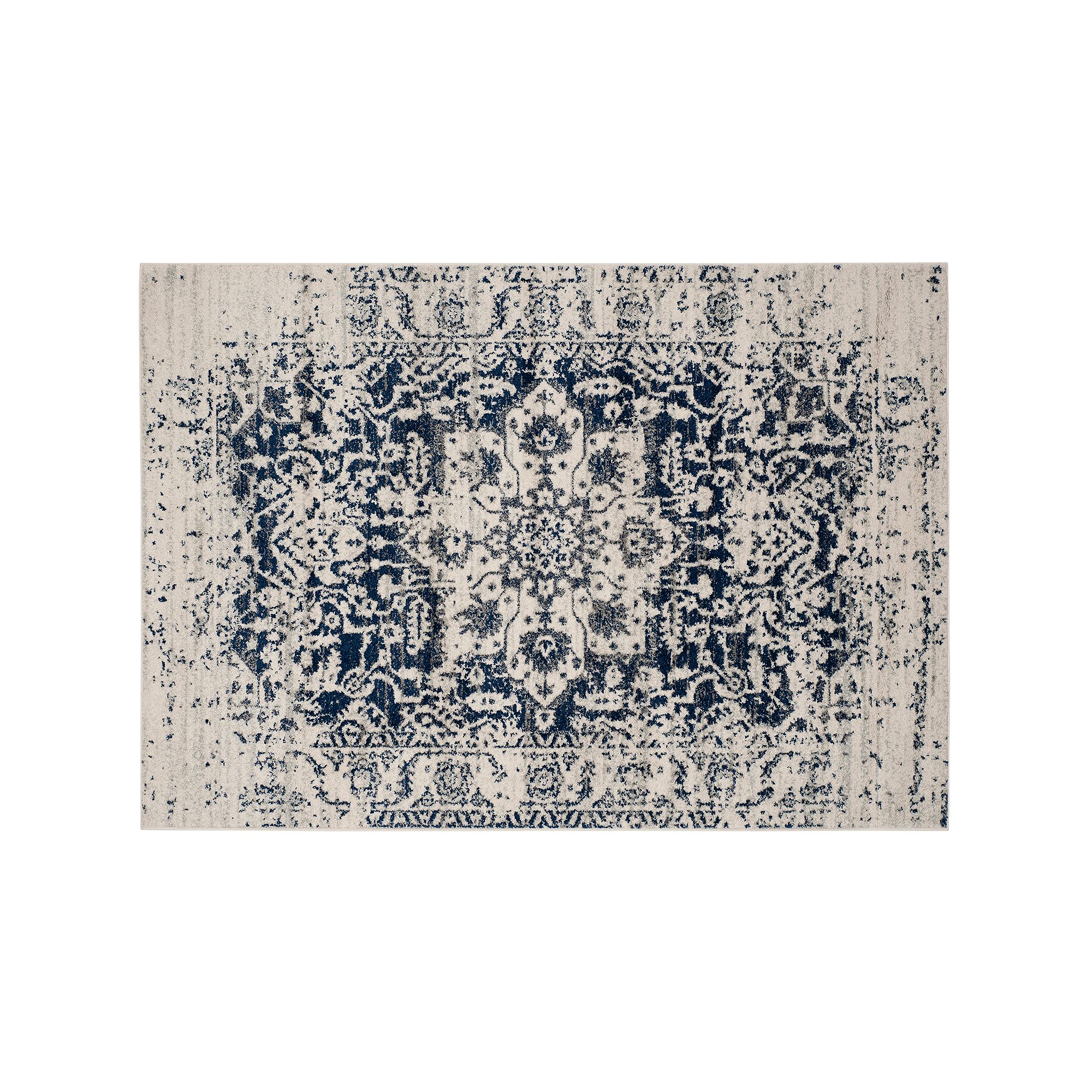 Safavieh Madison Medallion Star Framed Rug, Ivory Navy