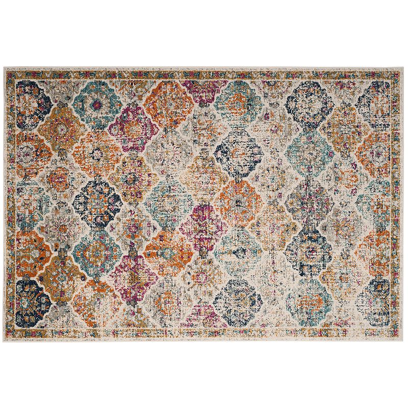 Safavieh Madison Panel Kirman Medallion Rug, Multicolor, 6.5Ft Rnd