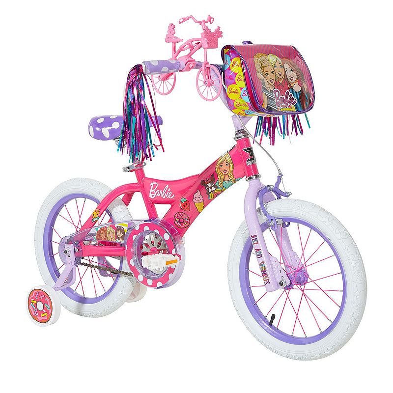 Barbie 16-Inch Girls Bike with Training Wheels, Pink, 16