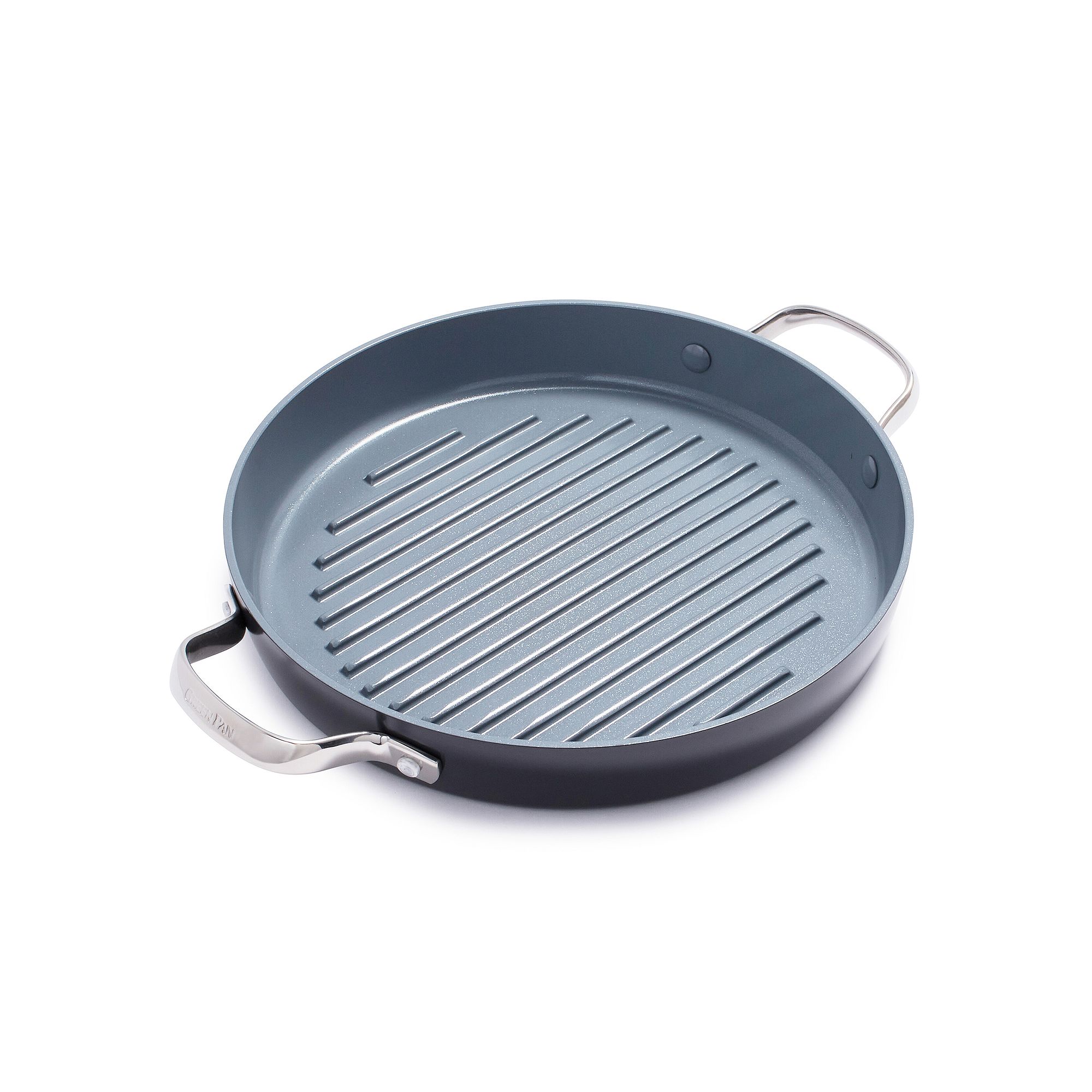 GreenPan Valencia Pro 11-in. Ceramic Nonstick Grill Pan, Gray