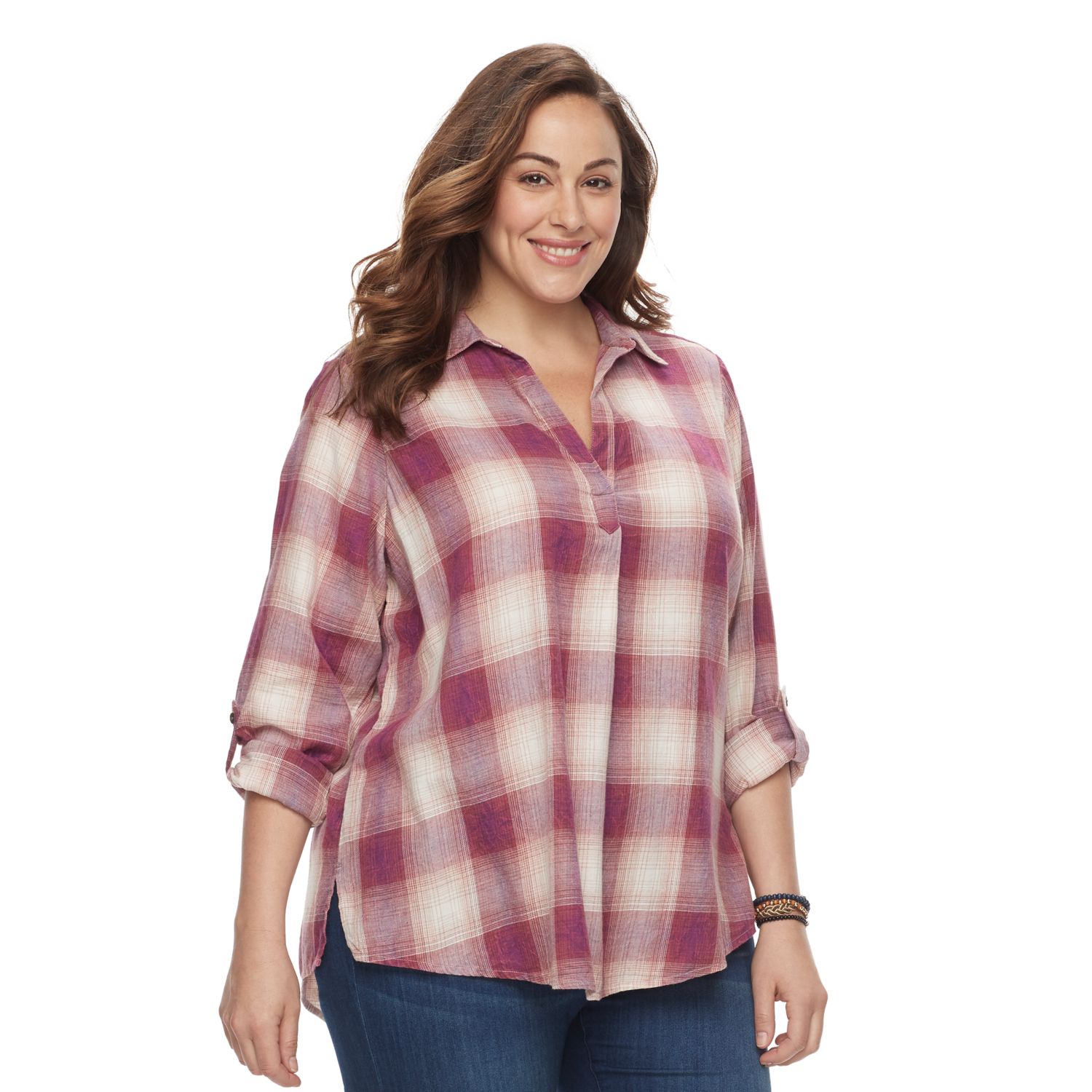 pullover plaid shirt