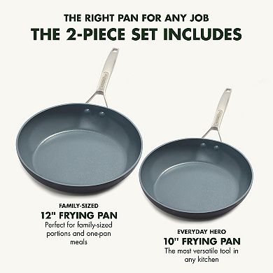 GreenPan Paris Pro 10-in. & 12-in. Ceramic Nonstick Frypan Set