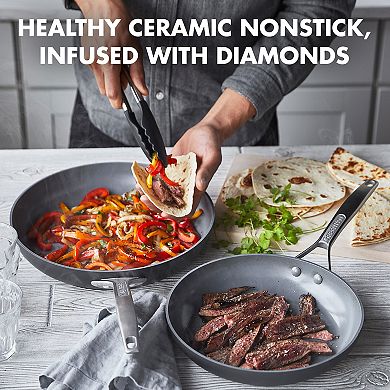 GreenPan Paris Pro 10-in. & 12-in. Ceramic Nonstick Frypan Set