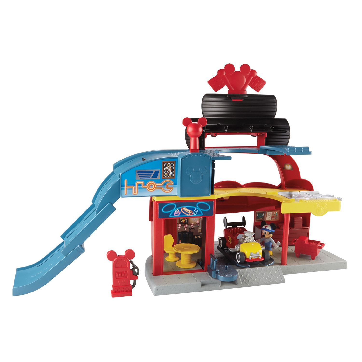 mickey mouse roadster racers garage