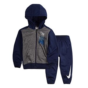 Baby Boy Nike Colorblock Therma-FIT Hoodie & Pants Set