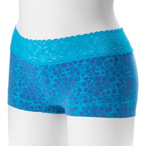 Maidenform Cotton Dream LaceTrim Boyshorts 40859 Women's