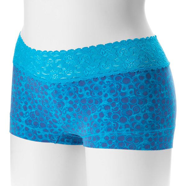 Maidenform Cotton Dream LaceTrim Boyshorts 40859 Women's