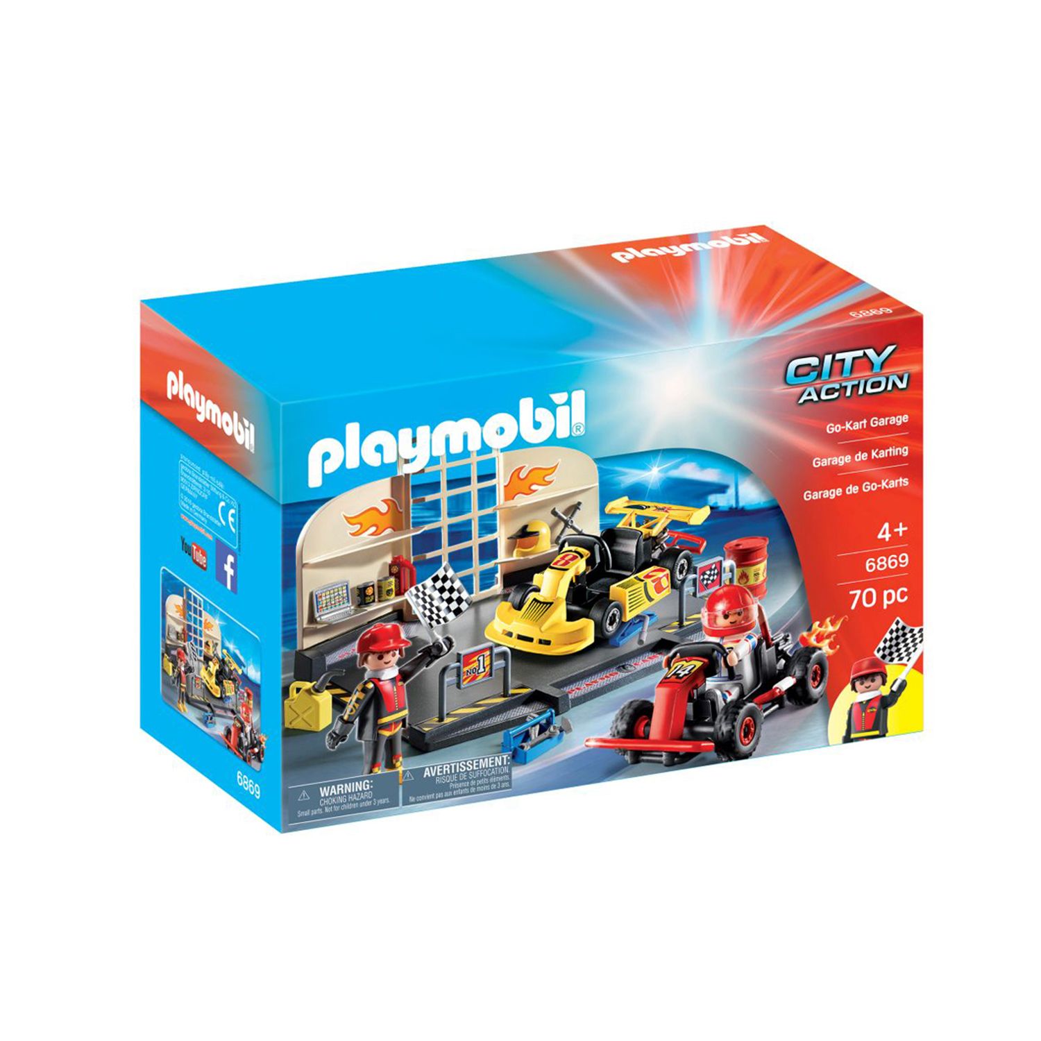 playmobil go kart garage
