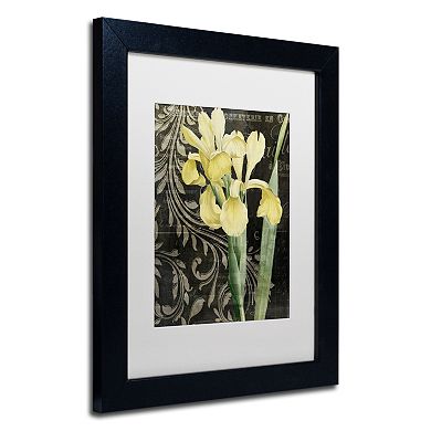 Trademark Fine Art Ode To Yellow Black Framed Wall Art