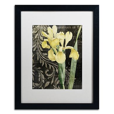 Trademark Fine Art Ode To Yellow Black Framed Wall Art