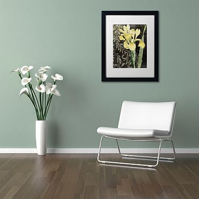 Trademark Fine Art Ode To Yellow Black Framed Wall Art