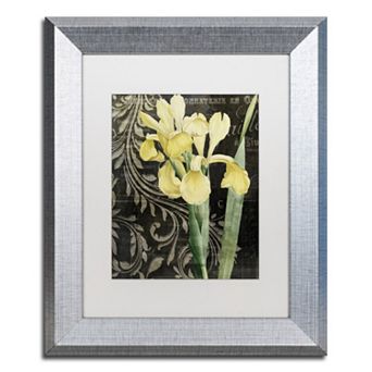 Trademark Fine Art Ode To Yellow Silver Finish Framed Wall Art