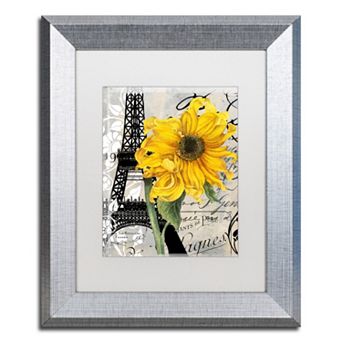 Trademark Fine Art Paris Blanc Silver Finish Framed Wall Art