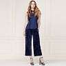LC Lauren Conrad Runway Collection Wide-Leg Crop Velvet Pants - Women's