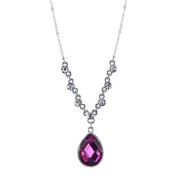 1928 Faceted Teardrop Necklace