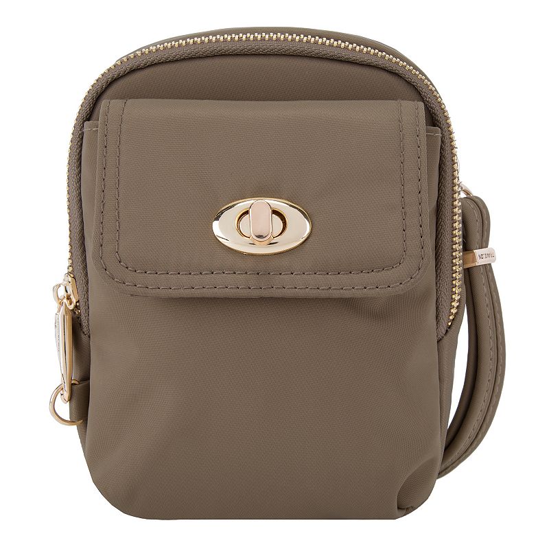 Travelon Anti-Theft Tailored Crossbody Bag Phone Pouch, Sable