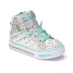 Skechers Twinkle Toes Shuffles Toddler Girls' Light-Up High-Top Sneakers