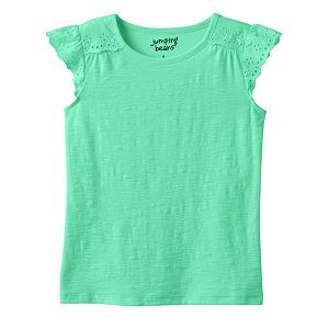 Girls 4-10 Jumping Beans庐 Eyelet Flutter Tee