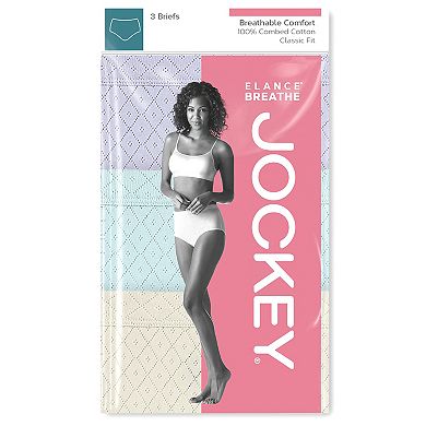 Women's Jockey® Elance Breathe 3-pack Pointelle Briefs Panty Set 1542