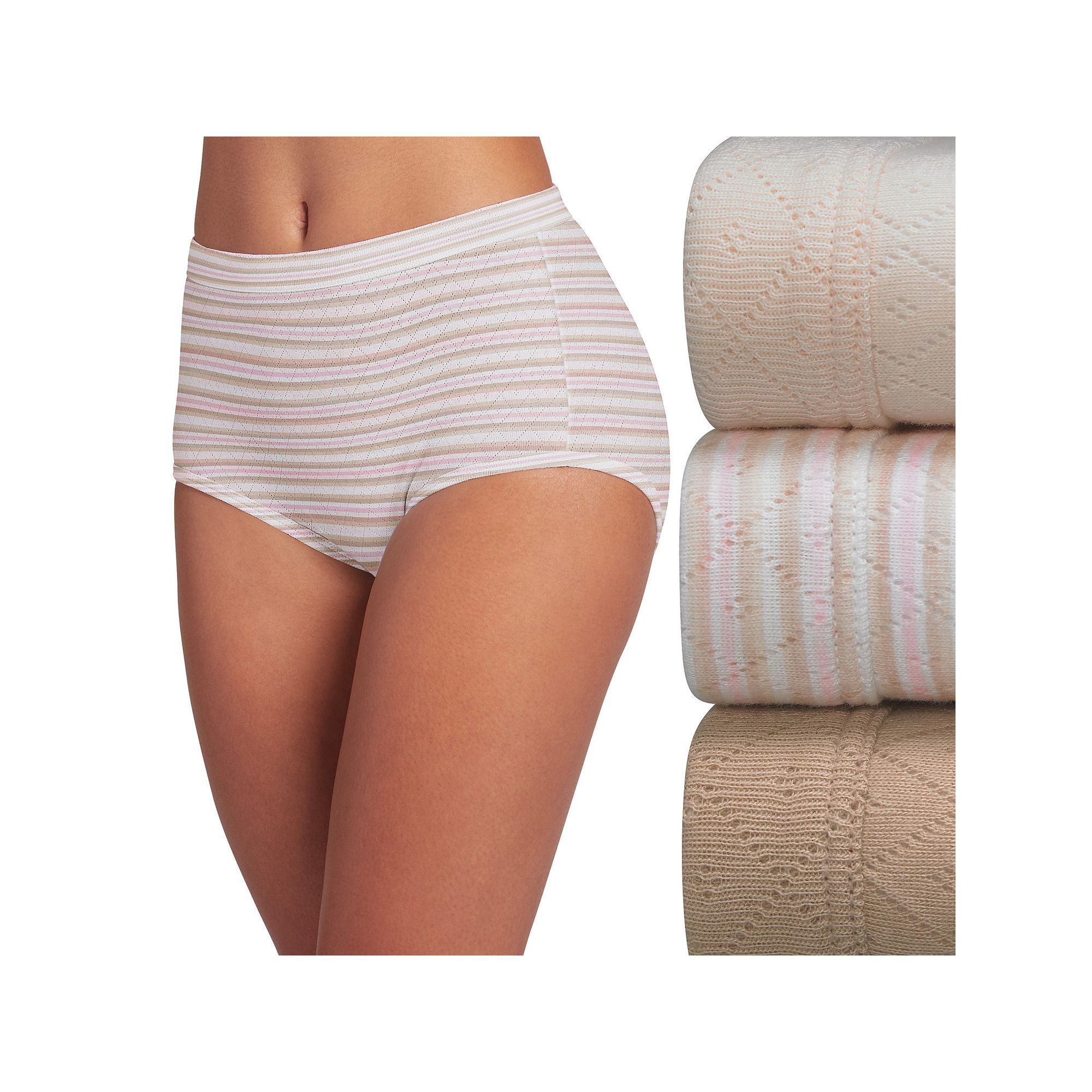 Womens Jockey® Elance Breathe 3-pack Pointelle Briefs Panty Set 1542, Siz