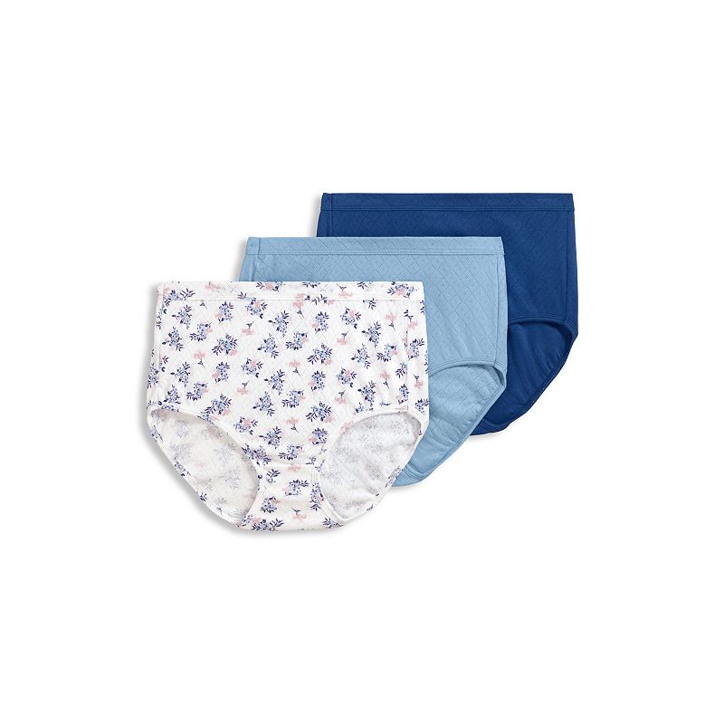 Women's Jockey® Elance Breathe 3-pack Pointelle Briefs Panty Set 1542, Size: 8, Tropic Bouquet