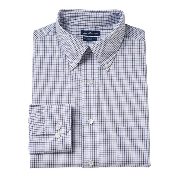 Men's Croft & Barrow® Classic-Fit Easy Care Button-Down Collar Dress Shirt