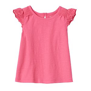 Baby Girl Jumping Beans® Slubbed Eyelet Tee