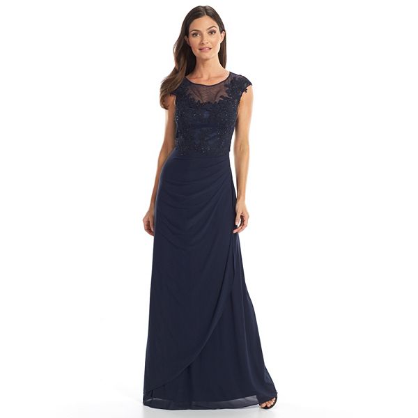 1 by 8 Beaded Pleated Evening Gown - Women's