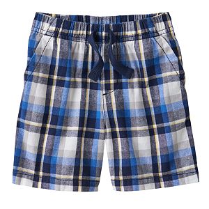 Toddler Boy Jumping Beans庐 Yarn-Dyed Plaid Canvas Shorts