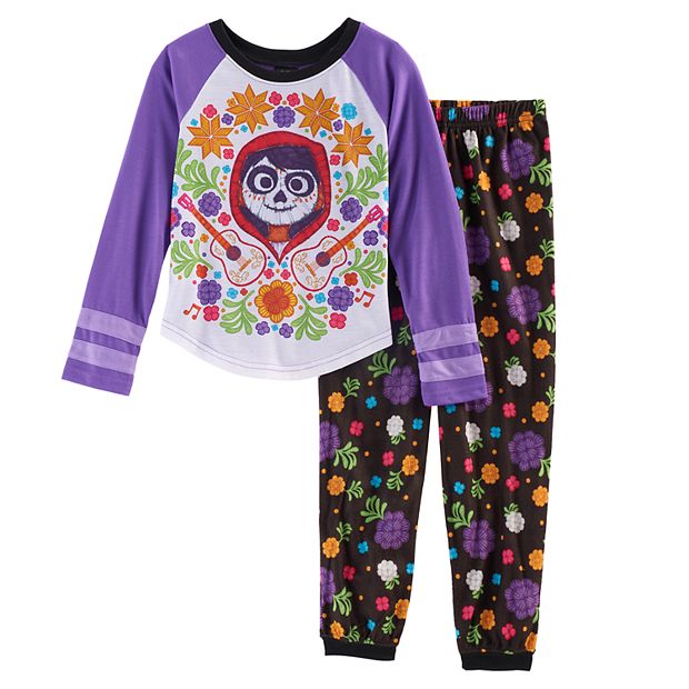 Disney Pixar Coco Girls 4 10 Top Bottoms Pajama Set