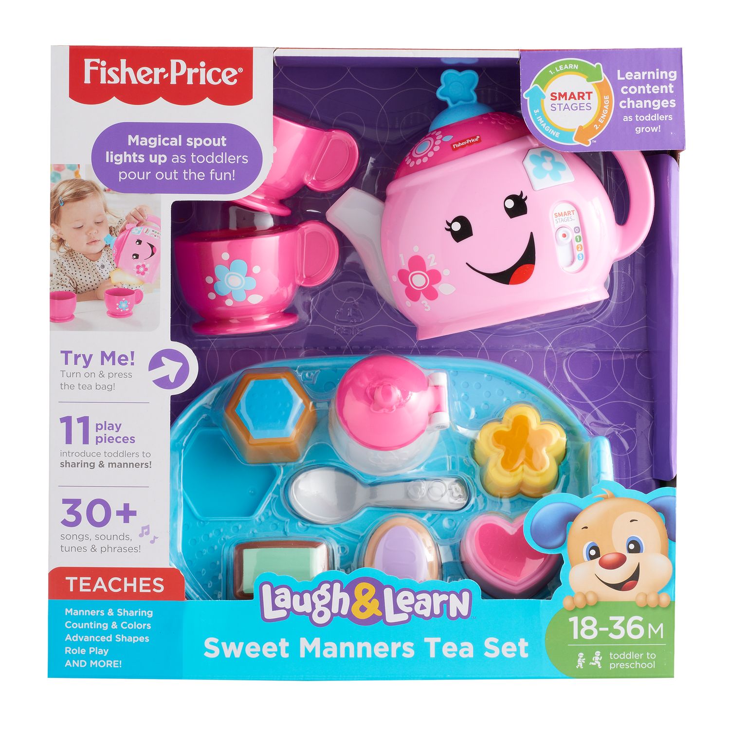 fisher price laugh and learn sweet manners tea set