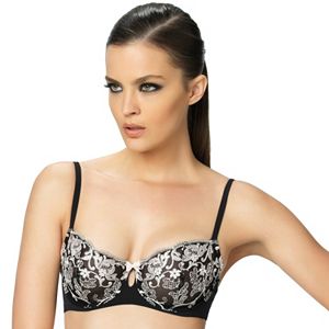 Paramour by Felina Bra: Priscilla Sheer Unlined Full-Figure Demi Bra 110019
