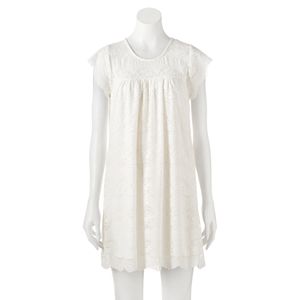 Juniors' Speechless Cap Sleeve Lace Shift Dress!