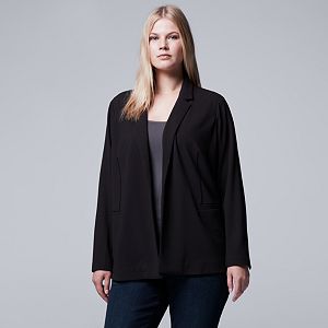 Plus Size Simply Vera Vera Wang Textured Blazer