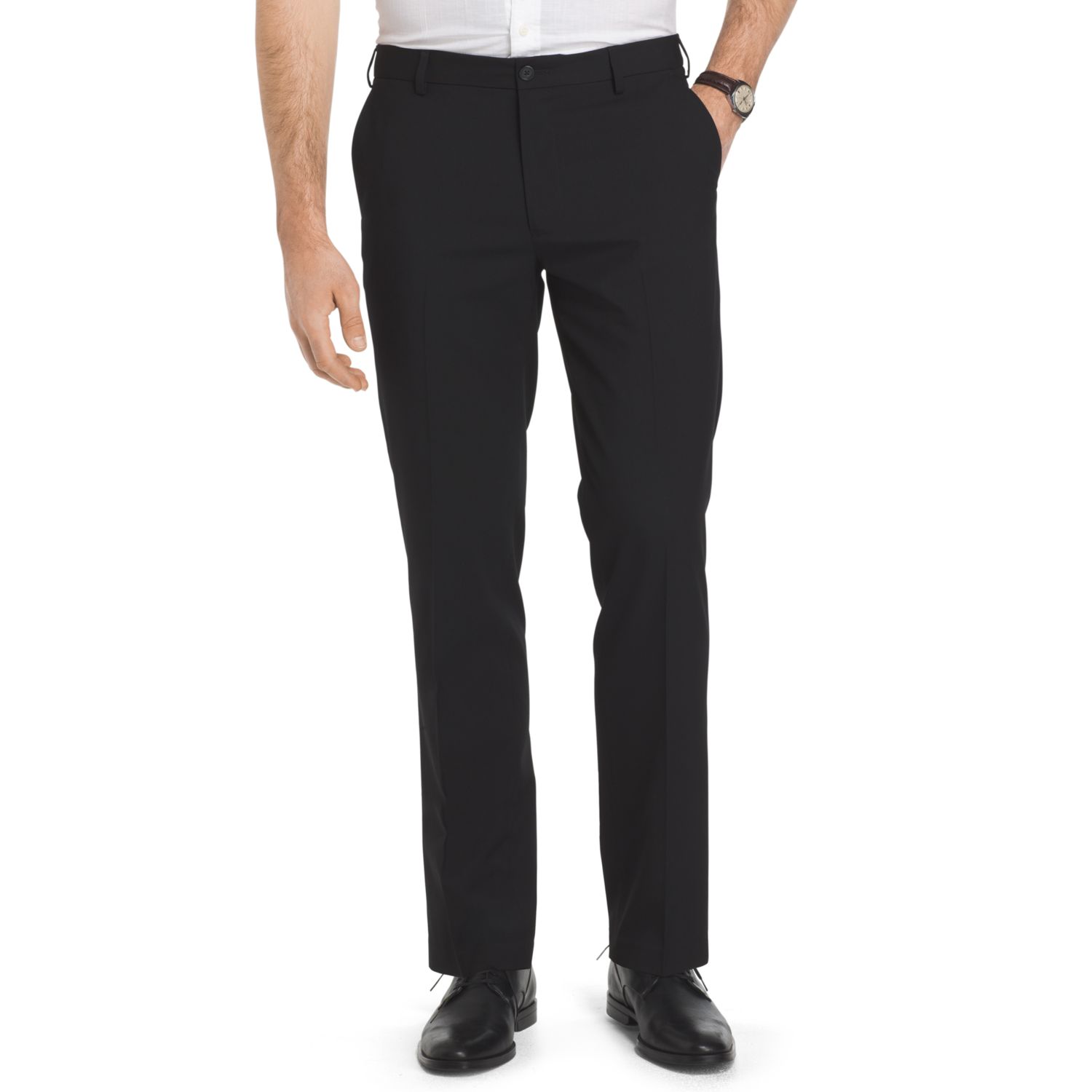 van heusen men's flex flat front straight fit pant