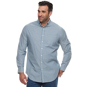 Big & Tall Croft & Barrow® Classic-Fit Stretch Woven Button-Down Shirt