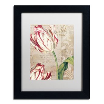Trademark Fine Art Tulips Black Framed Wall Art