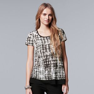 Women's Simply Vera Vera Wang Crinkle Tee