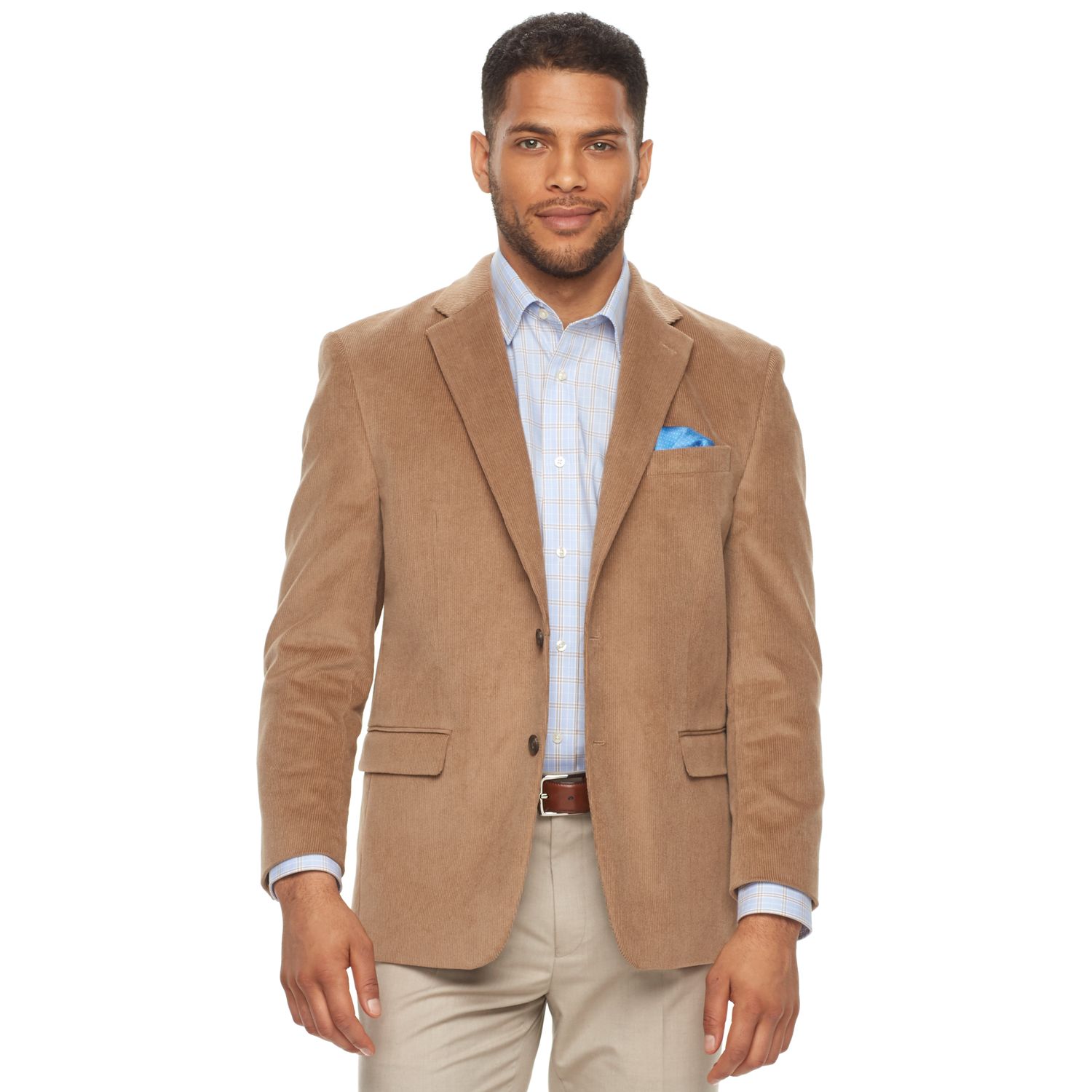 Manteau Sport Homme Chaps En Simili Daim Stretch - Taille 40 Marron - Coupe Classique - Neuf Avec Étiquettes
