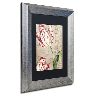 Trademark Fine Art Tulips Silver Finish Framed Wall Art