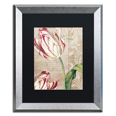 Trademark Fine Art Tulips Silver Finish Framed Wall Art