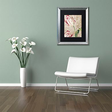Trademark Fine Art Tulips Silver Finish Framed Wall Art