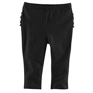 Baby Girl Jumping Beans® Ruffled Solid Leggings